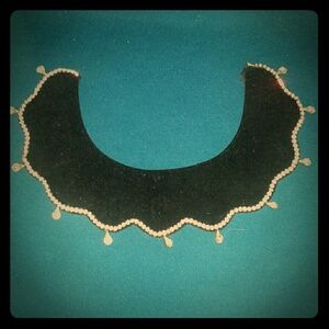 COPY - Vintage 60s mod velvet and rhinestone collar